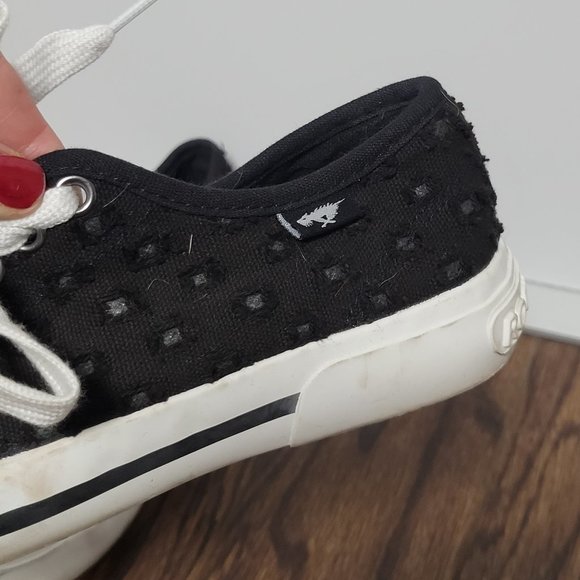 Rocket Dog Lace Up Platform Sneakers Black Eyelet Lace Canvas Y2K Round Toe 6 - Picture 2 of 7